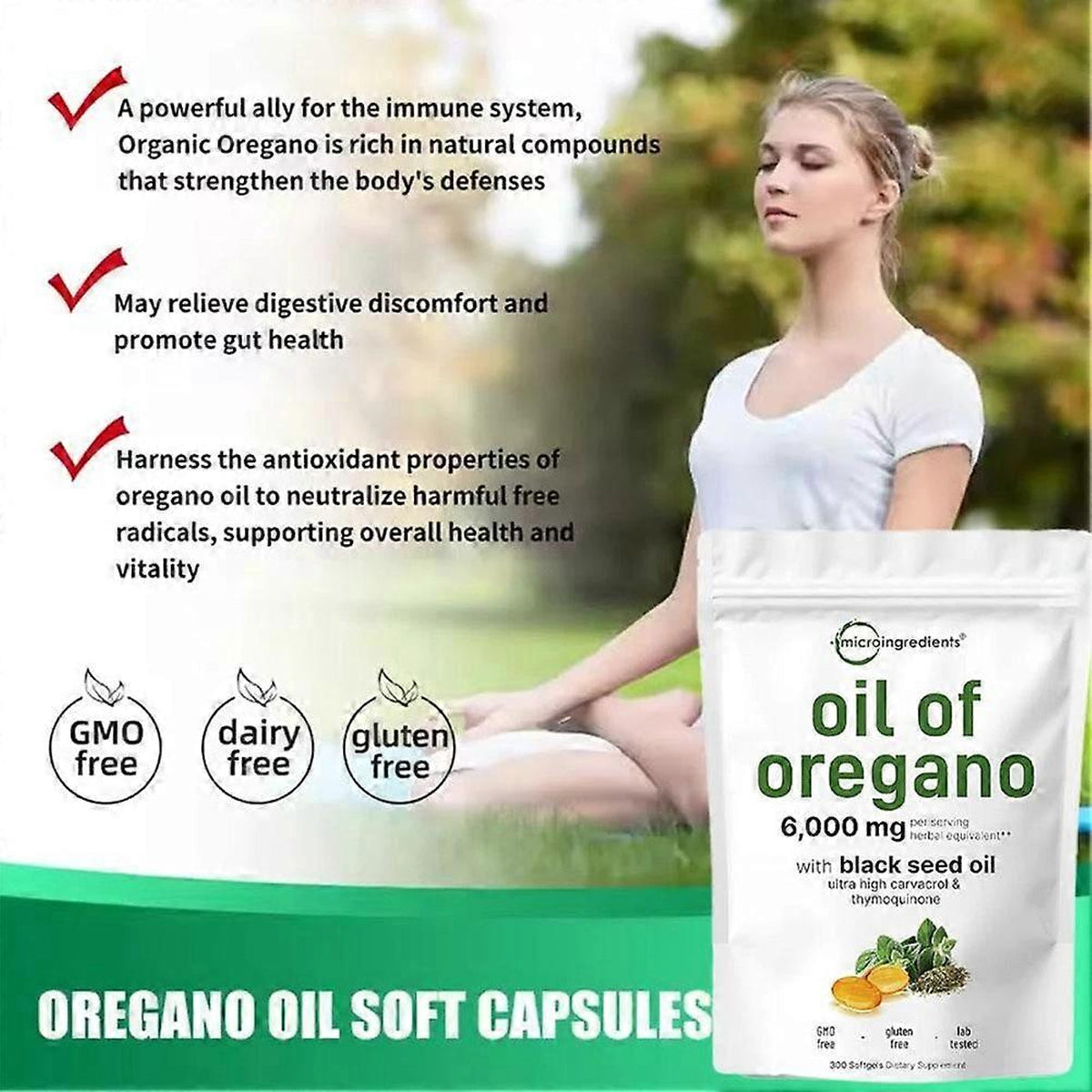 CarvaPure Pro Oil of Oregano with Black Seed Oil