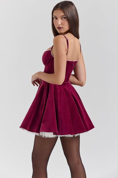 Veloura™ - Velvet Mini Dress