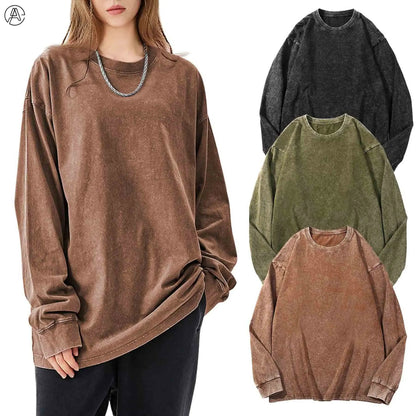 Softwash Tee 3-Pack | Acid Washed Oversized Long Sleeve T-Shirt for Women