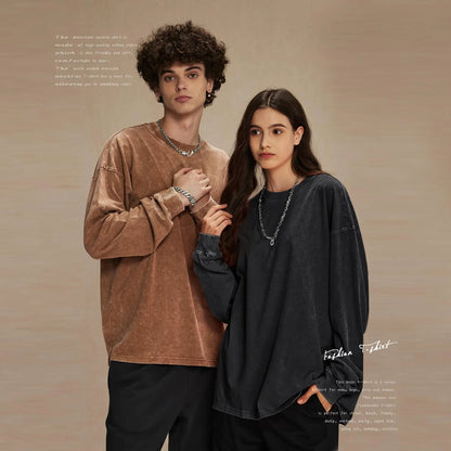 Softwash Tee 3-Pack | Acid Washed Oversized Long Sleeve T-Shirt for Women