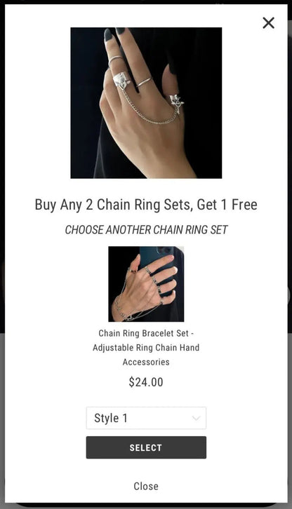 ChainAura™ - Hand Chain Ring Bracelet