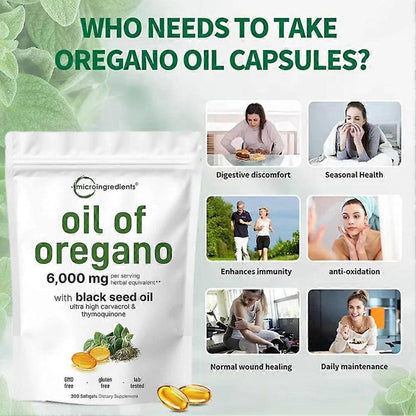 CarvaPure Pro Oil of Oregano with Black Seed Oil