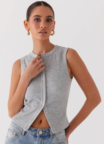RibForm™ - Button Tank Top