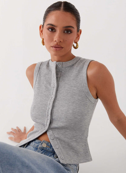 RibForm™ - Button Tank Top