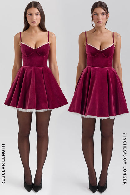 Veloura™ - Velvet Mini Dress