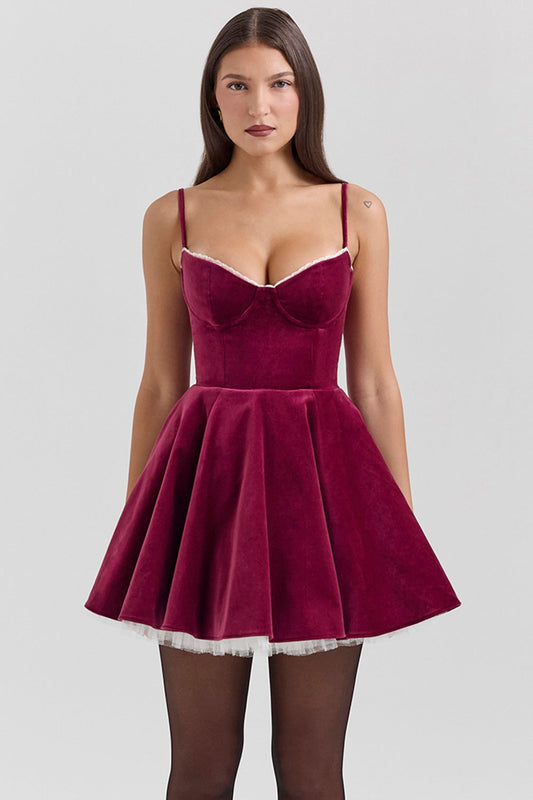 Veloura™ - Velvet Mini Dress