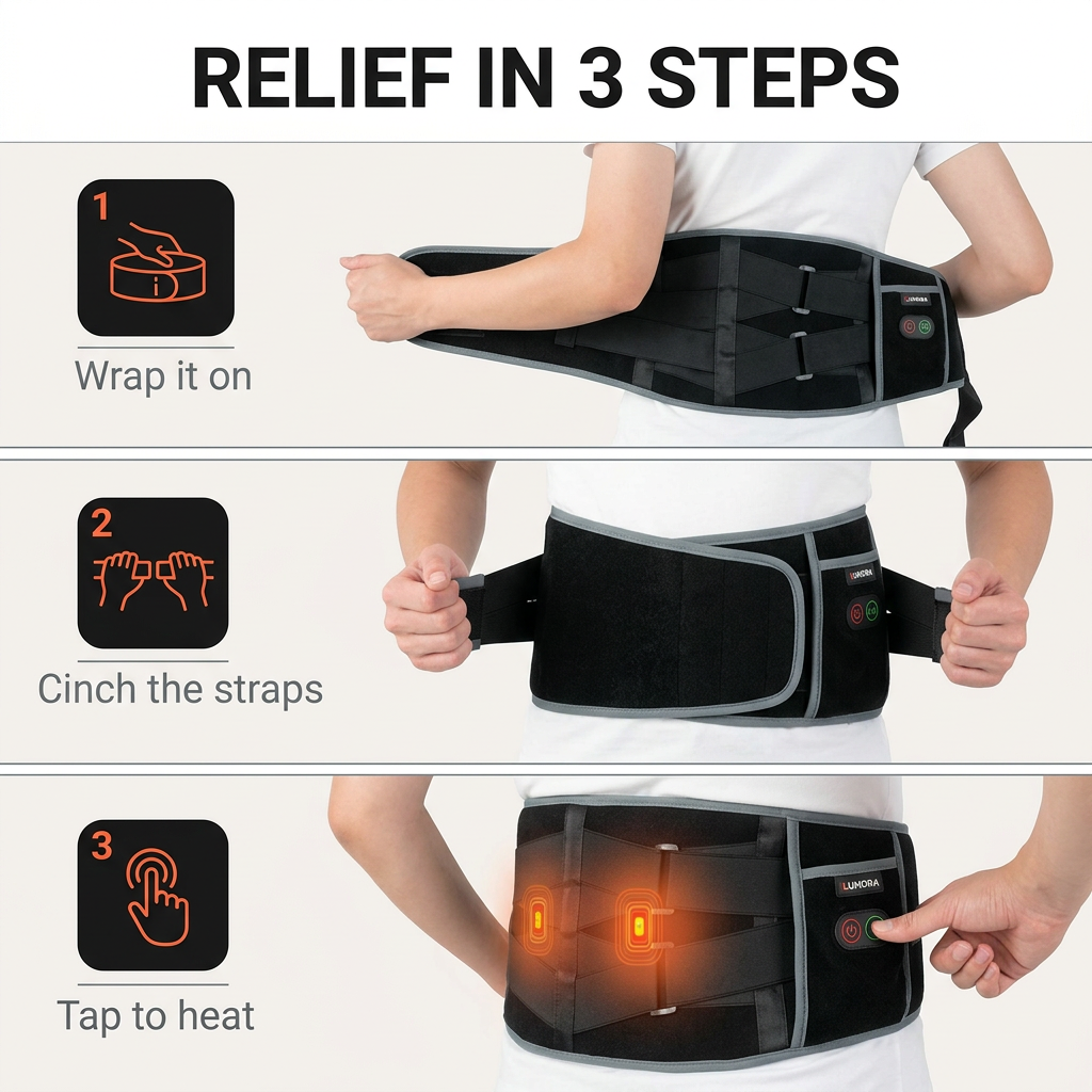 Lumora™ – Cordless Heated Back Massager